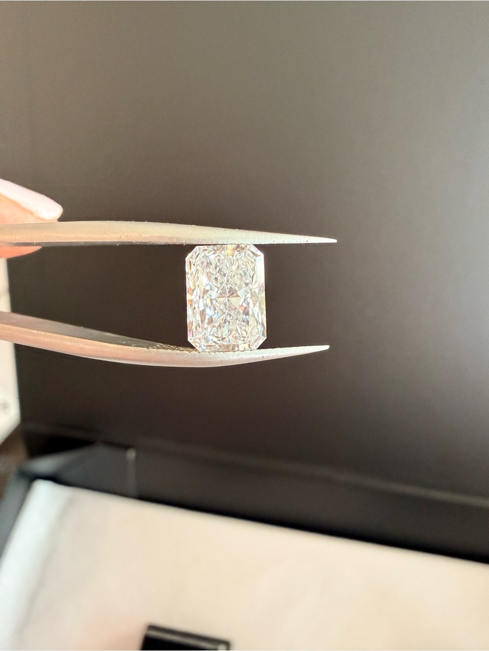 Radiant Emerald-Cut White Diamond Center Stone 1.5 ct